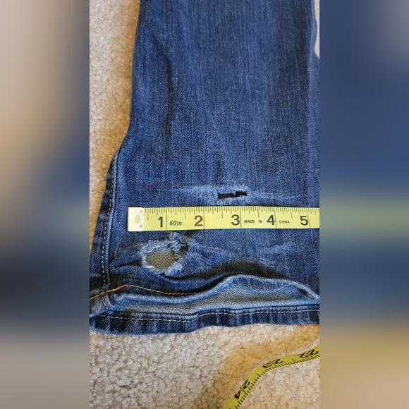 Abercrombie & Fitch blue distressed jeans womens size 6 S w28 L31 inseam 29"Dar - Picture 5 of 9